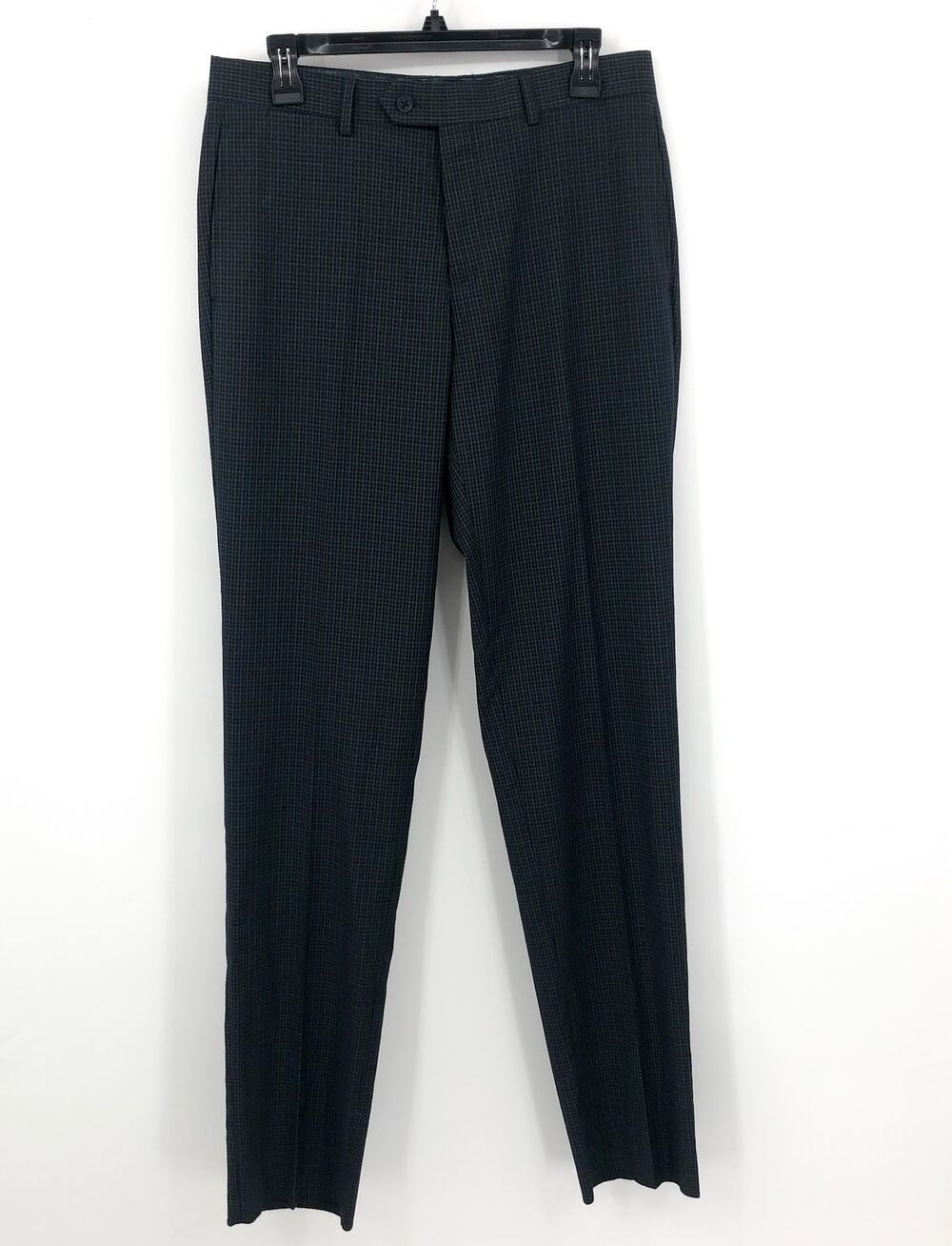 ENGLISH LAUNDRY Mens Dress Pants 31R Grey Blue Check NWOT